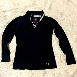 small black womens under armour 3/4 zip jacket